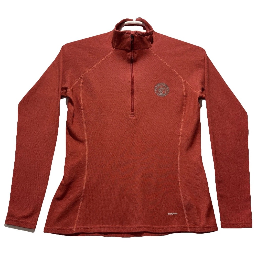 Patagonia Performance Baselayer Shirt Women's XL Coral New Belgium Brewing Logo